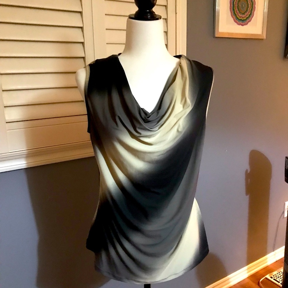 Laura Petite XL Omber toned Sleeveless silk like blouse